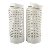 Petit bac à compost pour jardin, tube de composteur en PVC pour décomposition des déchets de cuisine, 30,5 x 15,2 x 15,2 cm, récipient de recyclage extérieur peu encombrant avec couvercle sécurisé et