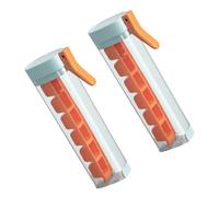 Petit bac à glaçons à 6 espaces avec conception à poussée à une seule main utilisant des moules à glace en plastique PP non toxiques robustes pour un usage domestique Plateau de presse à une seule