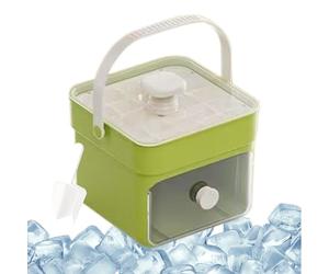 Petit bac à glaçons, machine à glaçons avec poignée et couvercle, Press Art Réutilisable Fabrication à double couche pour la maison, le camping, les cocktails