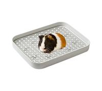 Petit bac à litière de Lapin - boîte à Cage carrée des Toilettes pour Lapins, boîte de Toilette pour Animaux de Compagnie, bac à litière pour Les cobayes Adultes, Hamster, Petits Animaux