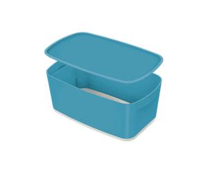Petit bac de rangement avec couvercle 5 litres My Box Cosy - Bleu