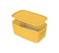 Petit bac de rangement avec couvercle 5 litres My Box Cosy - Jaune