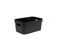 Boite de rangement Decor Stone 6 L - Noir - 29,2 x 18,8 x 13,2 cm - EDA PLASTIQUE G