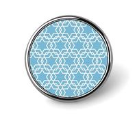 Petit badge rond à motif étoile à six branches bleu Israël, épinglette pour sac, 2,5 cm, accessoires pour chemise