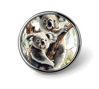 Petit badge rond aquarelle Koala australien, épingle à revers, pour sac, chemise, accessoires, 2,5 cm