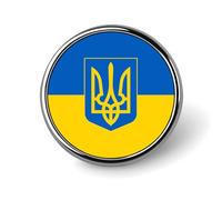 Petit badge rond avec emblème national du drapeau ukrainien, épinglette pour sac, chemise, accessoires, 2,5 cm