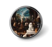 Petit badge rond avec inscription « Cats Meow Meow Church » pour sac, chemise, accessoires, 2,5 cm