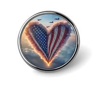 Petit badge rond avec le drapeau américain en lambeaux, épingles à revers, pour sac, 2,5 cm, accessoires pour chemises