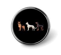 Petit badge rond en forme de berger allemand, dalmatien, pour sac, chemise, accessoires, 2,5 cm