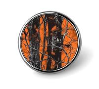 Petit badge rond motif camouflage orange, épingle à revers, pour sac, chemise, accessoires, 2,5 cm