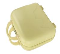 Petit Bagage à Main de Voyage 14 Pouces, étui de Voyage Portable à Coque Rigide pour Grands Voyageurs ABS (Yellow)