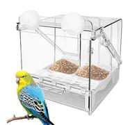 Petit Bain d'oiseaux - 18 x 17,5 x 17 cm - Grande pour perruches, perruches, canaris, volière, volière, Utilisation Quotidienne Pratique - 18 x 17,5 x 17 cm