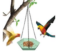 Petit Bain d'oiseaux,Plateau Polygonal pour Perruches | Bassin Suspendable Décoration Jardin pour Fenêtre Balcon Terrasse Patio Porche Observation Oiseaux