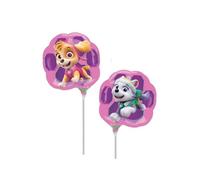 Petit ballon aluminium Stella et Everest Pat'Patrouille 20 cm - Rose