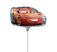 Petit ballon en aluminium voiture Cars 3 33 x 30 cm - Rouge