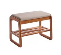 Petit banc à chaussures ottoman en bois, tabouret à sac souple, repose-pieds d'entrée et de rangement, tabouret à langer bas pour porche, entrée et étagère à chaussures (couleur : B taille : B)