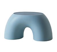 Petit banc arc-en-ciel semi-anneau pour la maison et l'intérieur - Tabouret pour enfants - Marchepied de lit - Tabouret pour chambre d'enfant (bleu)