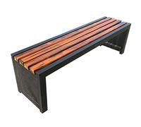 Petit banc de jardin résistant aux intempéries avec cadre en bois et métal - Banc de parc 2 places pour balcon et terrasse - Supporte jusqu'à 220 kg - Disponible en 17 couleurs (1 m de longueur)