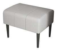 Petit banc ottoman rectangulaire en cuir rembourré pour salon, chambre à coucher, coiffeuse, entrée et repose-pieds confortable (60 cm)