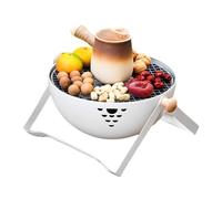 Petit Barbecue à Charbon - Fourneau Barbecue Portable Et Pliant - Barbecues au Charbon avec Poignée Anti-Brûlure - Pour Jardin Camping Pique-nique et Préparations Culinaires Extérieures