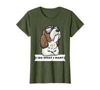 Petit Basset Griffon Vendéen Chien T-Shirt, Femme, Olive, S