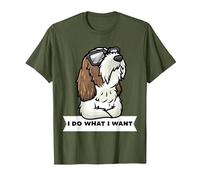 Petit Basset Griffon Vendéen Chien T-Shirt, Homme, Olive, 3XL