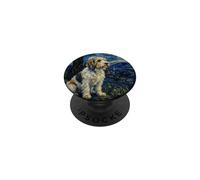 Petit Basset Griffon Vendéen Chien Van Gogh Nuit étoilée PopSockets PopGrip Adhésif