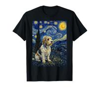 Petit Basset Griffon Vendéen Chien Van Gogh Nuit étoilée T-Shirt