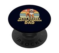 Petit Basset Griffon Vendeen Dad Rétro Funny Dog Lover Owner PopSockets PopGrip Adhésif