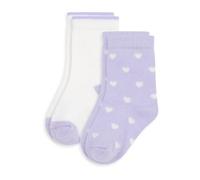 Petit Bateau 2 paires de chaussettes bébé en coton imprimé cœurs