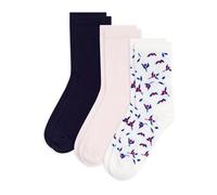 Petit Bateau 3 Paires De Chaussettes Enfant En Coton Imprimé Fleurs