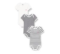 Petit Bateau Bodies bébé à rayures manches courtes – Lot de 3 – Mixte – 6 mois – Variante 1
