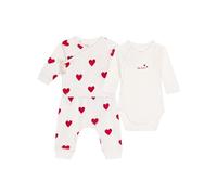 Petit Bateau A09J5 Ensemble 3 Pieces, Marshmallow/TERKUIT, 0 Mois Mixte bébé