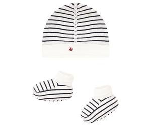 Petit Bateau A0ARY Bonnet et Chaussons Mixte Bébé, Variante 1 3 Mois