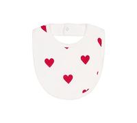 Petit Bateau A0AVA Bavoir, Blanc/Rouge, Taille Unique Mixte bébé