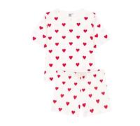 Petit Bateau A0B5V Pyjacourt Manches Courtes Femme, Marshmallow/Terkuit XXS