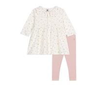 Petit Bateau A0BMT Ensemble Robe Manches Longues Bébé Fille, Marshmallow/Multico 3 Ans