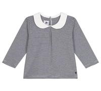 Petit Bateau A0BOT Blouse Manches Longues Bébé Fille, Smoking/Marshmallow 6 Mois