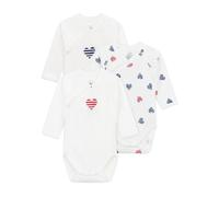 Petit Bateau A0CAS Bodies Naissance Manches Longues, Variante 1, Prématuré (Lot de 3) Mixte bébé
