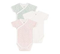 Petit Bateau A0CB9 Bodies Naissance Manches Courtes, Variante 2, 3 Mois (Lot de 3) Bébé_Fille