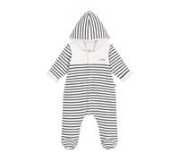 Petit Bateau A0CG4 Combinaison Longue, Blanc/Bleu, 18 Mois Mixte bébé