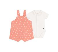 Petit Bateau A0CGB Ensemble Salopette Abricot/Marshmallow Bébé Fille 18 mois