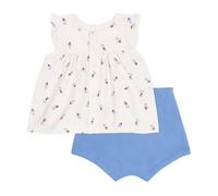 Petit Bateau A0CGS Ensemble 2 Pièces Blanc/Multico Bébé Fille 6 Mois