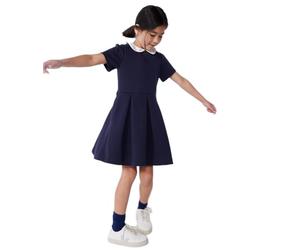 Petit Bateau A0CJR Robe Manches Courtes, Bleu, 3 Ans Fille