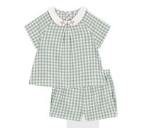 Petit Bateau A0CKV Ensemble 2 Pièces, Vert/Blanc, 3 Mois Bébé_Fille