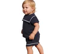 Petit Bateau A0CKW Ensemble 2 Pièces Bleu Bébé Fille 18 Mois