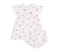 Petit Bateau A0CLG Robe Manches Courtes et Bloomer Ecru/Multico Bébé Fille 18 Mois