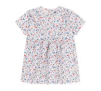 Petit Bateau A0CLI Robe Manches Courtes Blanc/Multico Bébé Fille 12 Mois