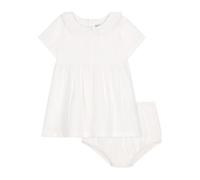 Petit Bateau A0CLL Robe Manches Courtes et Bloomer Blanc Bébé Fille 12 Mois
