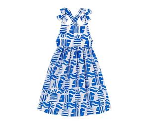 Petit Bateau A0CNJ Robe sans Manches A Bretelles Marshmallow/Porcelana Fille 3 Ans